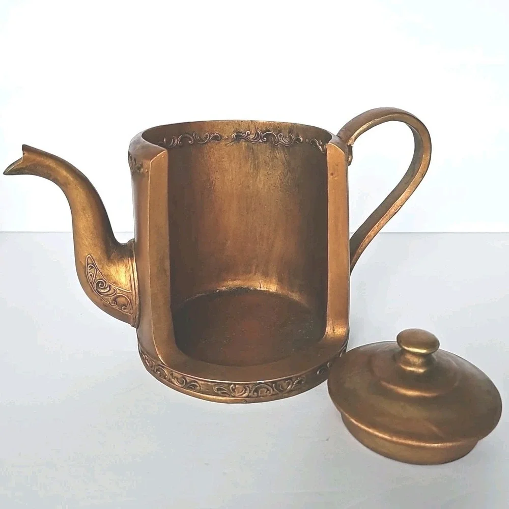 Retired Yankee Candle Co Copper Kettle Jar Candle‎ Holder Rustic Farmhouse